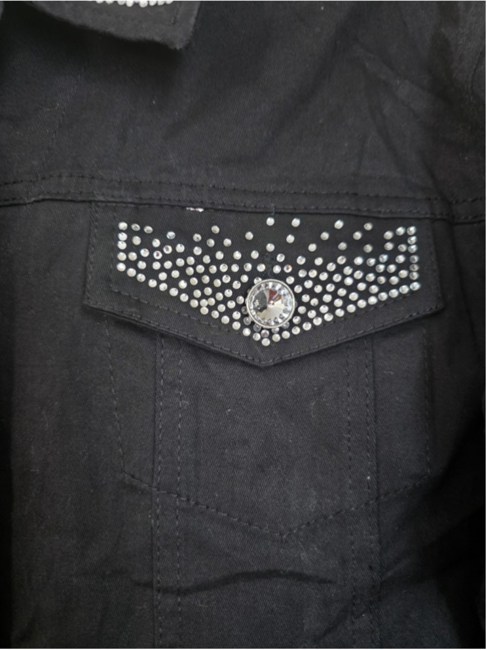Vintage Isaac's Designs Rhinestone Western Academia Statement Jacket L - Picture 6 of 11